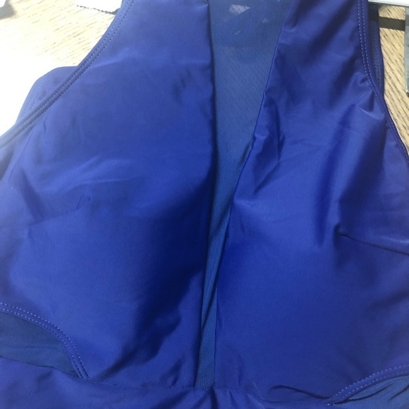 Holipick high neck mesh cutout swimsuit small navy blue new - Picture 9 of 15